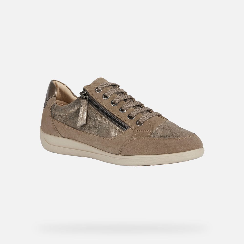 Geox Sneakers Dark Beige Myria - Geox Womens Shoes - AXYUQR453